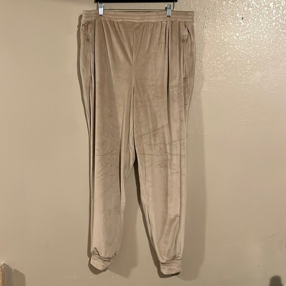 SKIMS Velour Jogger Pants in Honey plus size 2X - Picture 3 of 7